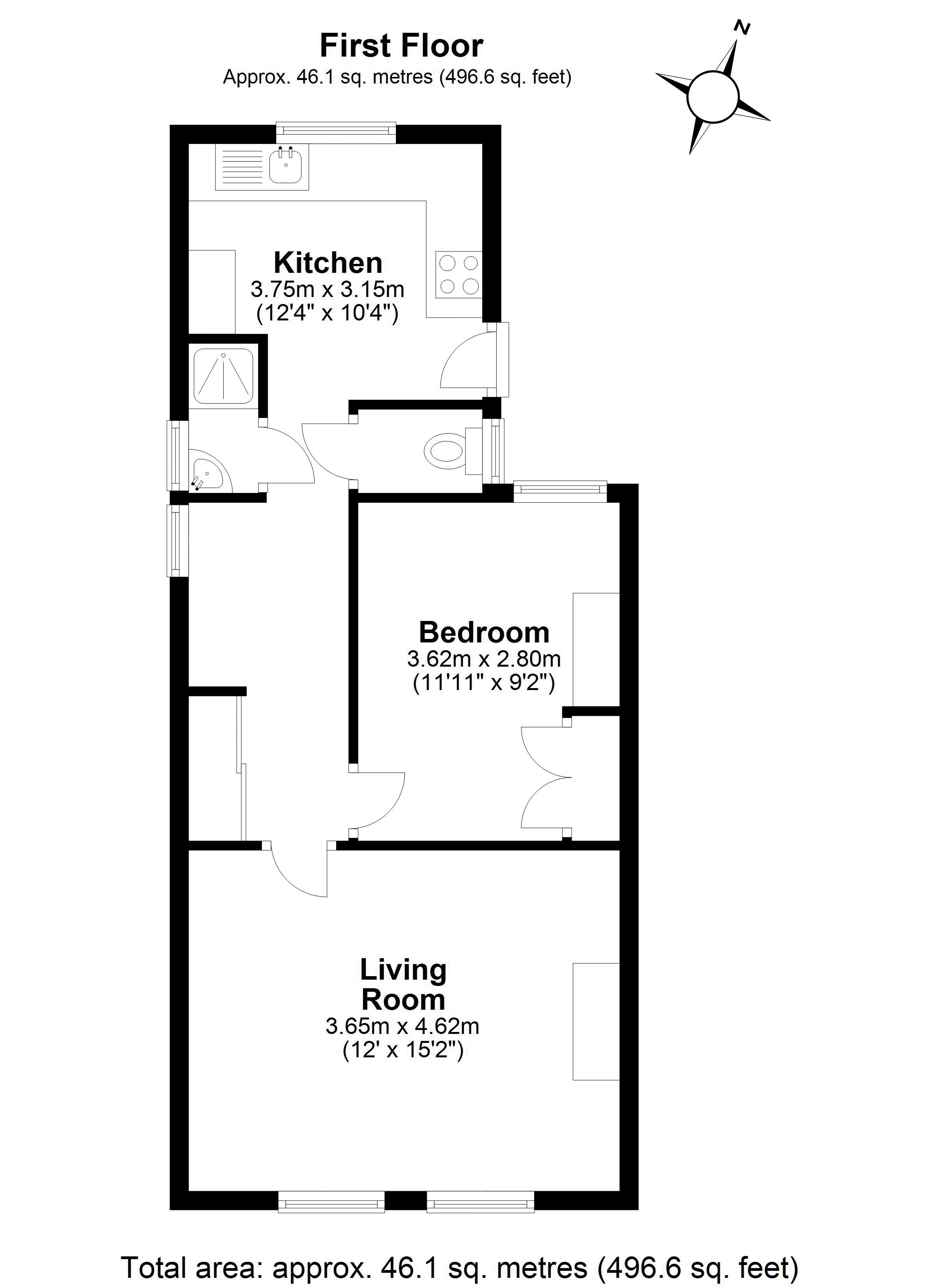 Floorplans For Hare Lane, Claygate