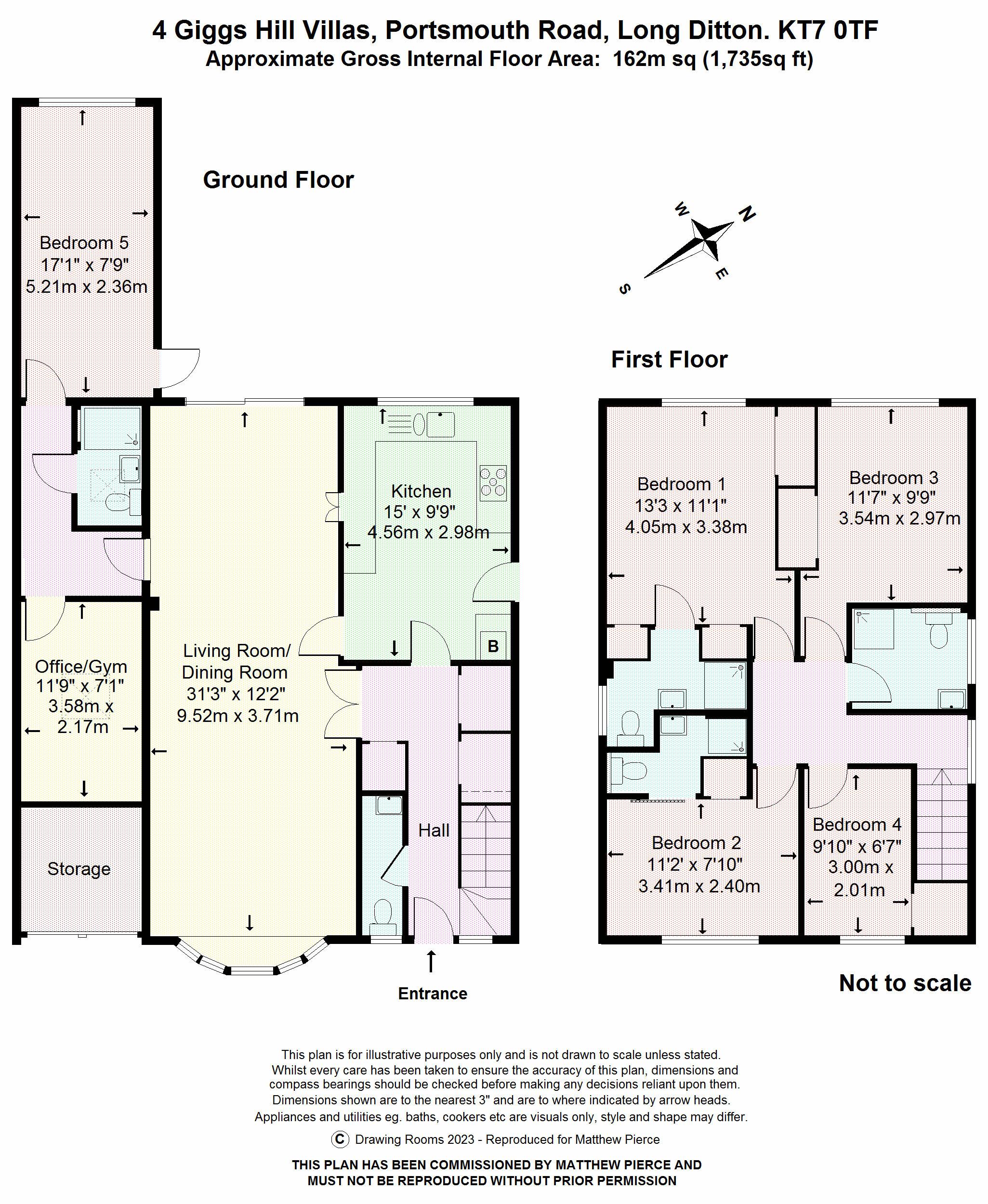 Floorplans For Portsmouth Road, Thames Ditton