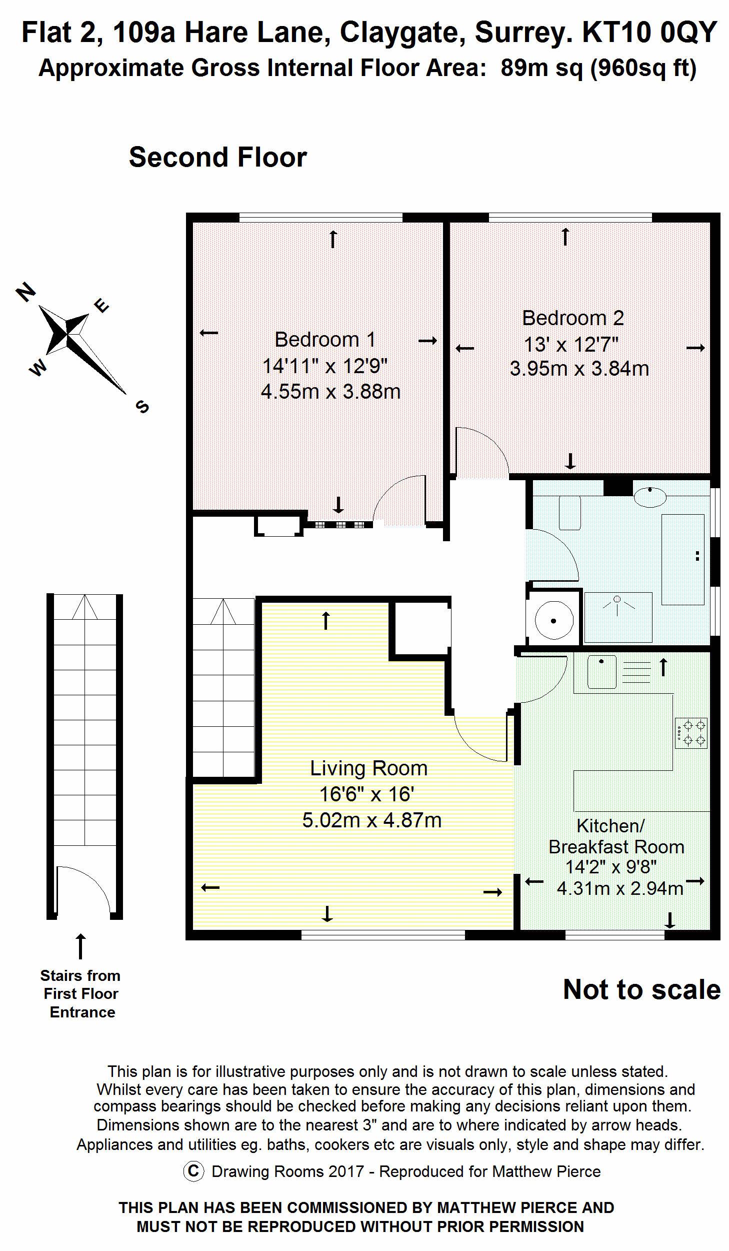 Floorplans For Hare Lane, Claygate