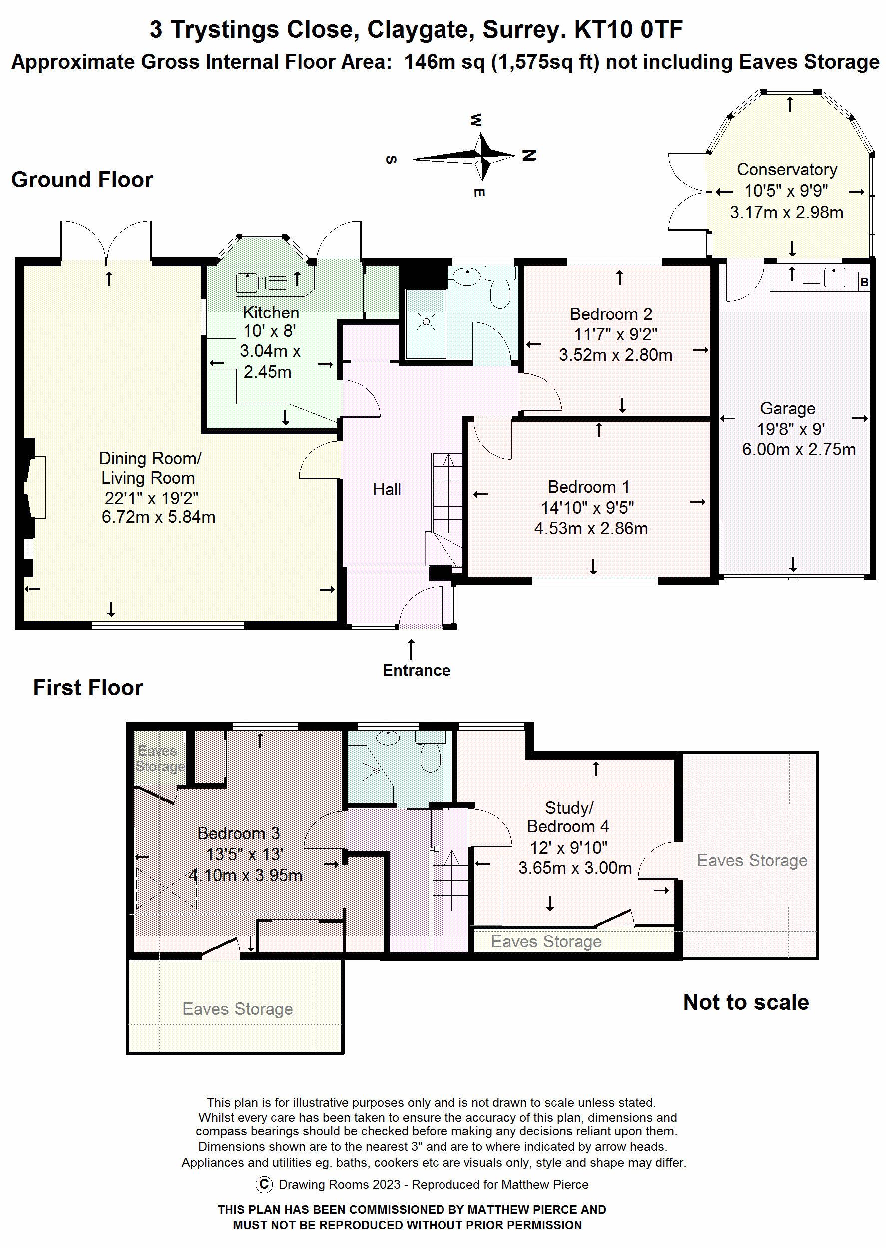 Floorplans For Trystings Close, Claygate