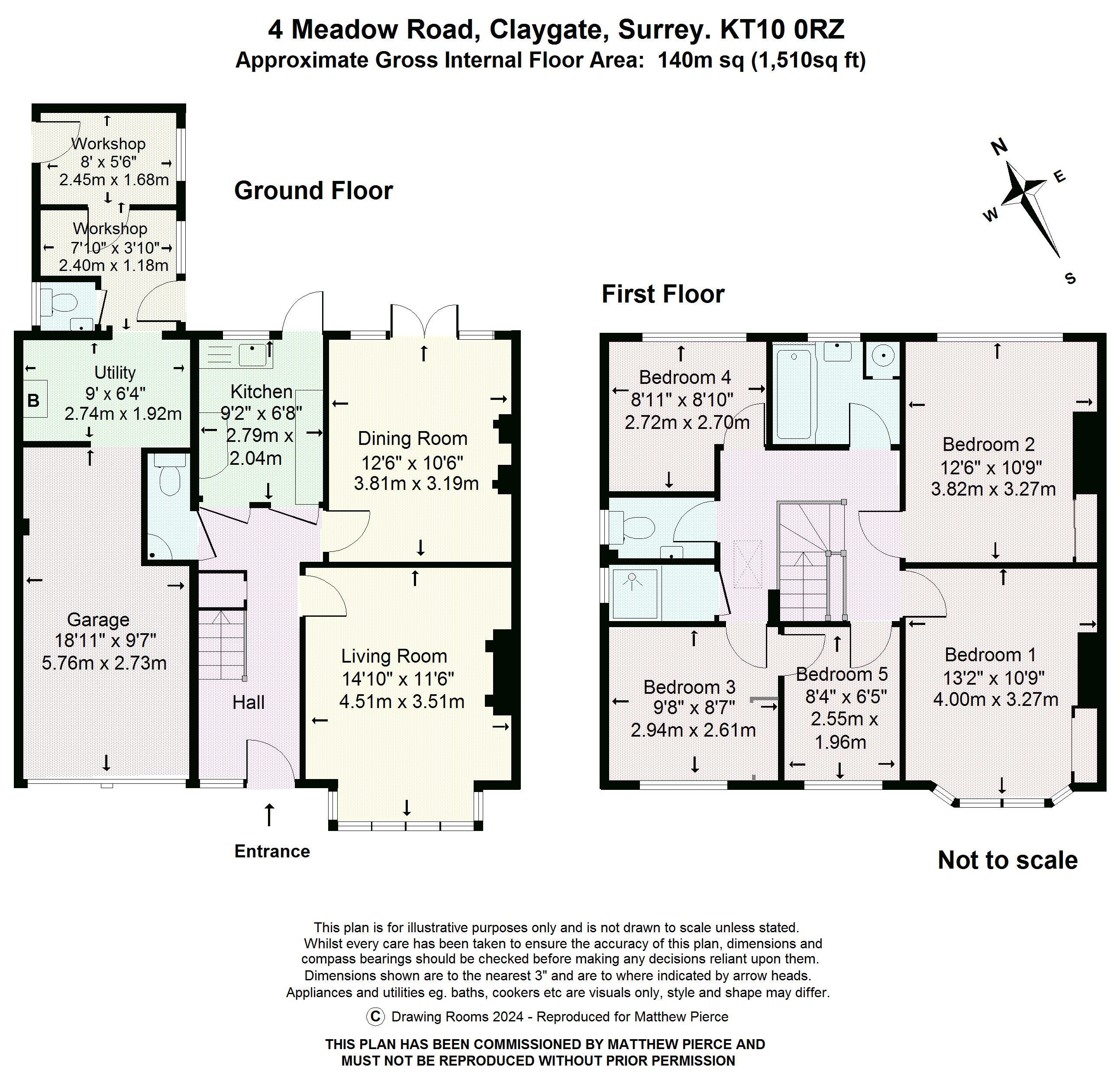 Floorplans For Meadow Road, Claygate