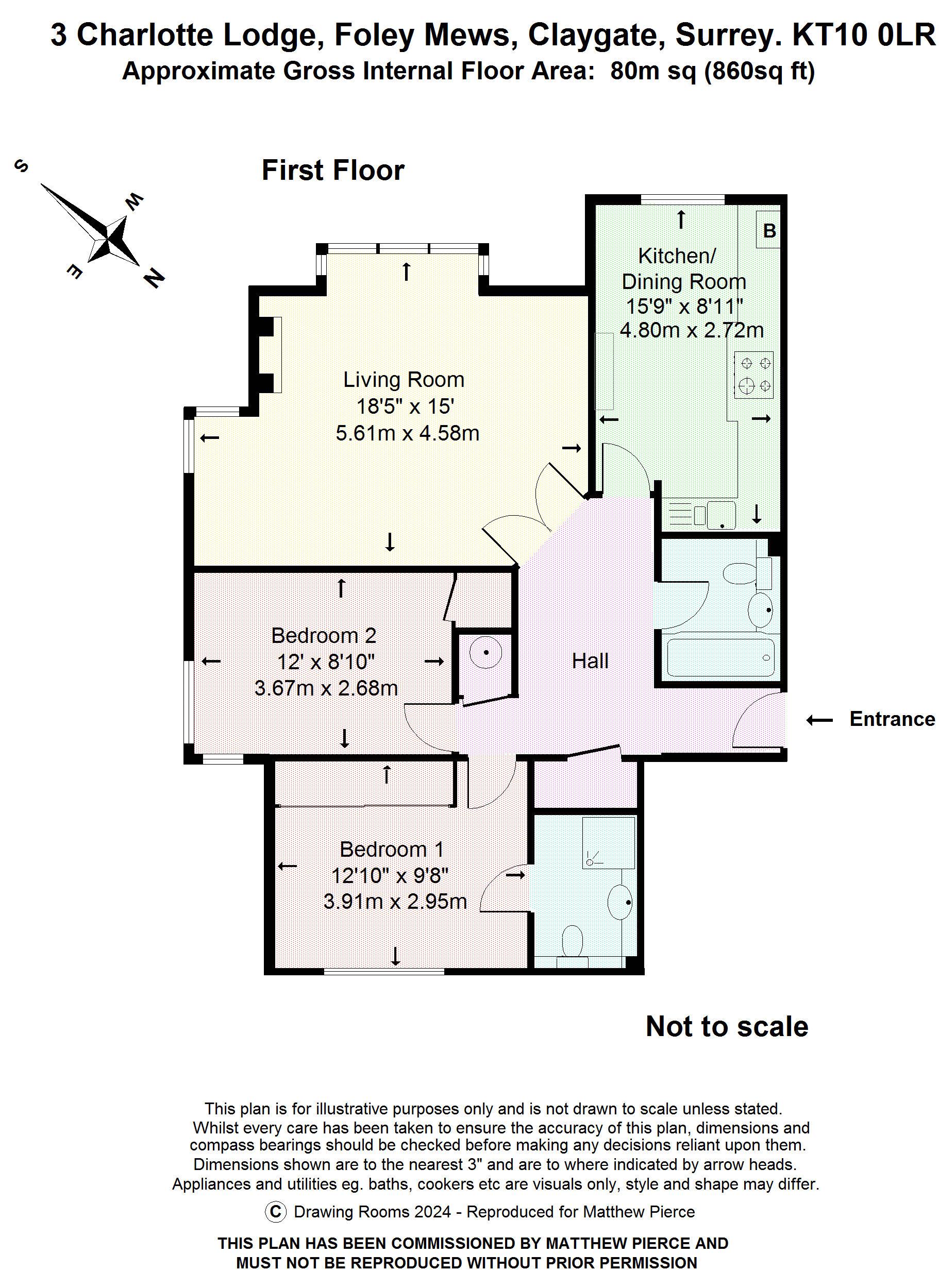 Floorplans For Foley Mews, Claygate