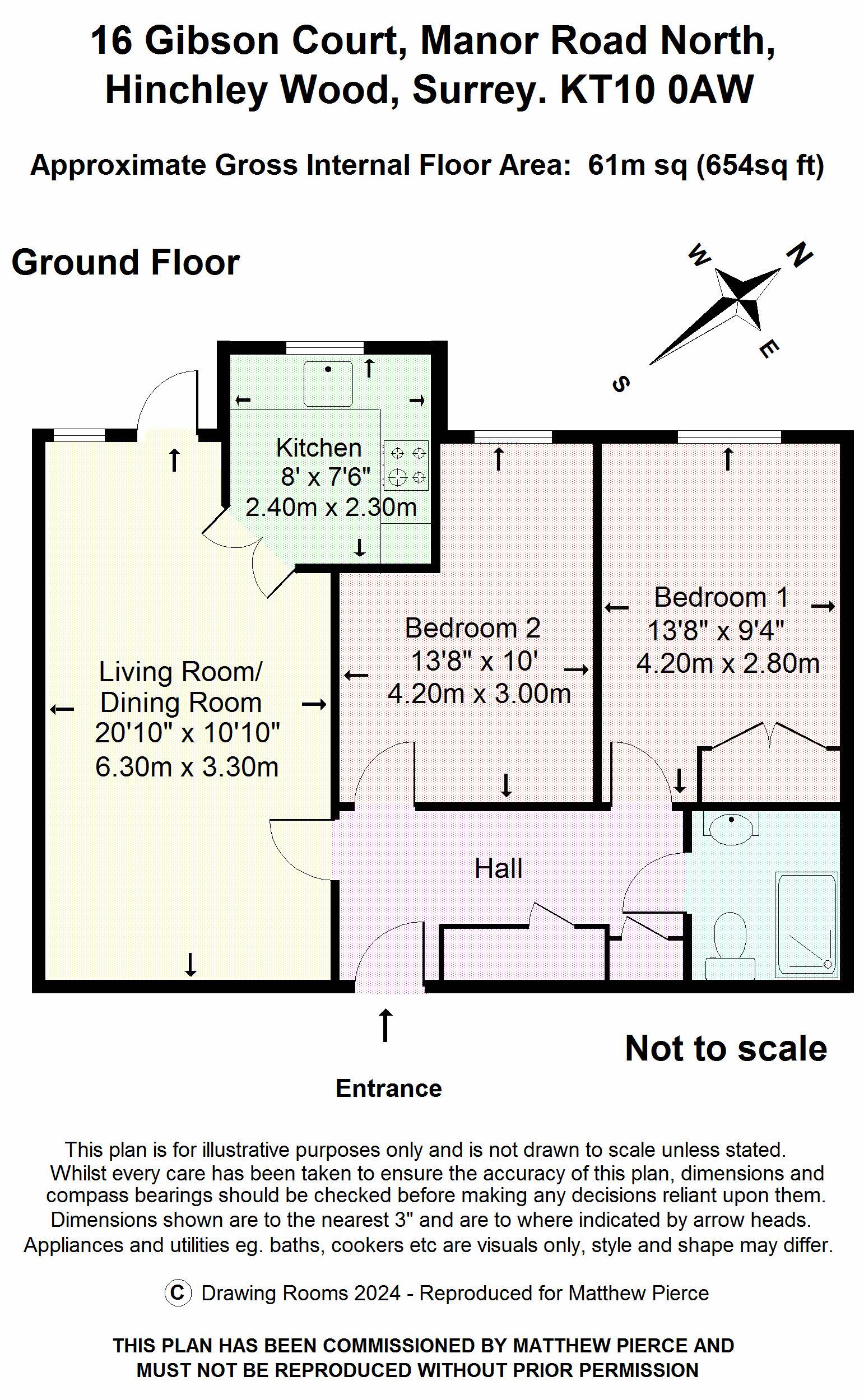 Floorplans For Gibson Court, Hinchley Wood