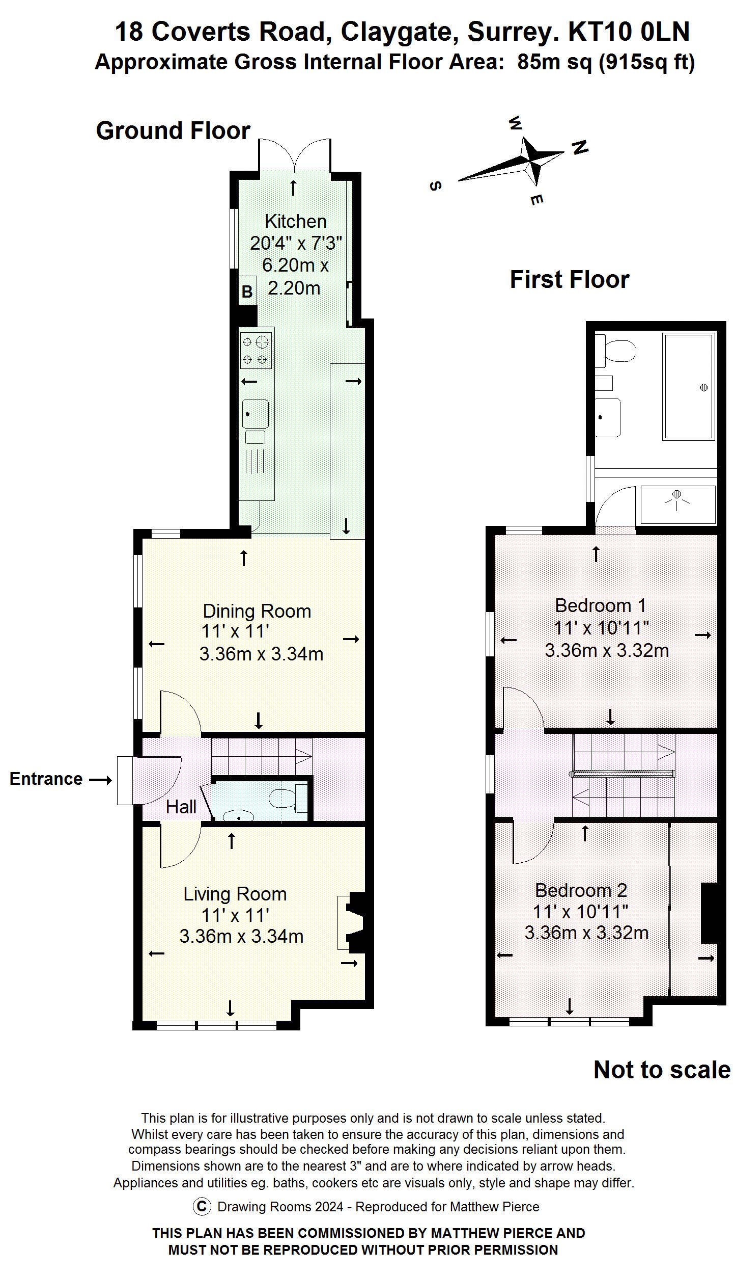 Floorplans For Coverts Road, Claygate