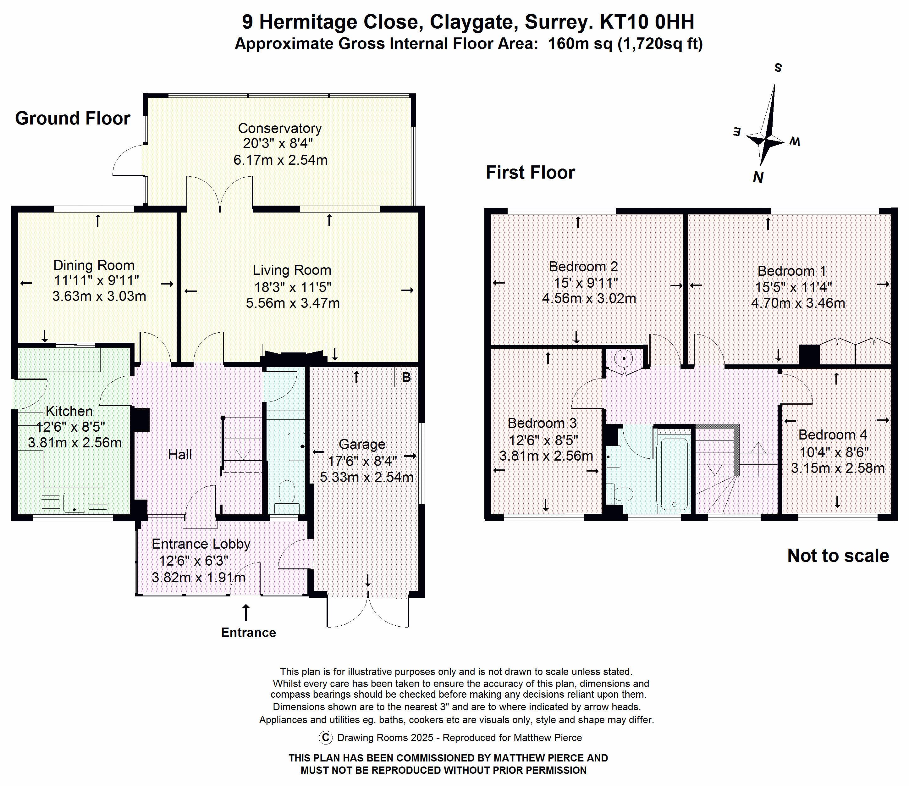 Floorplans For Hermitage Close, Esher