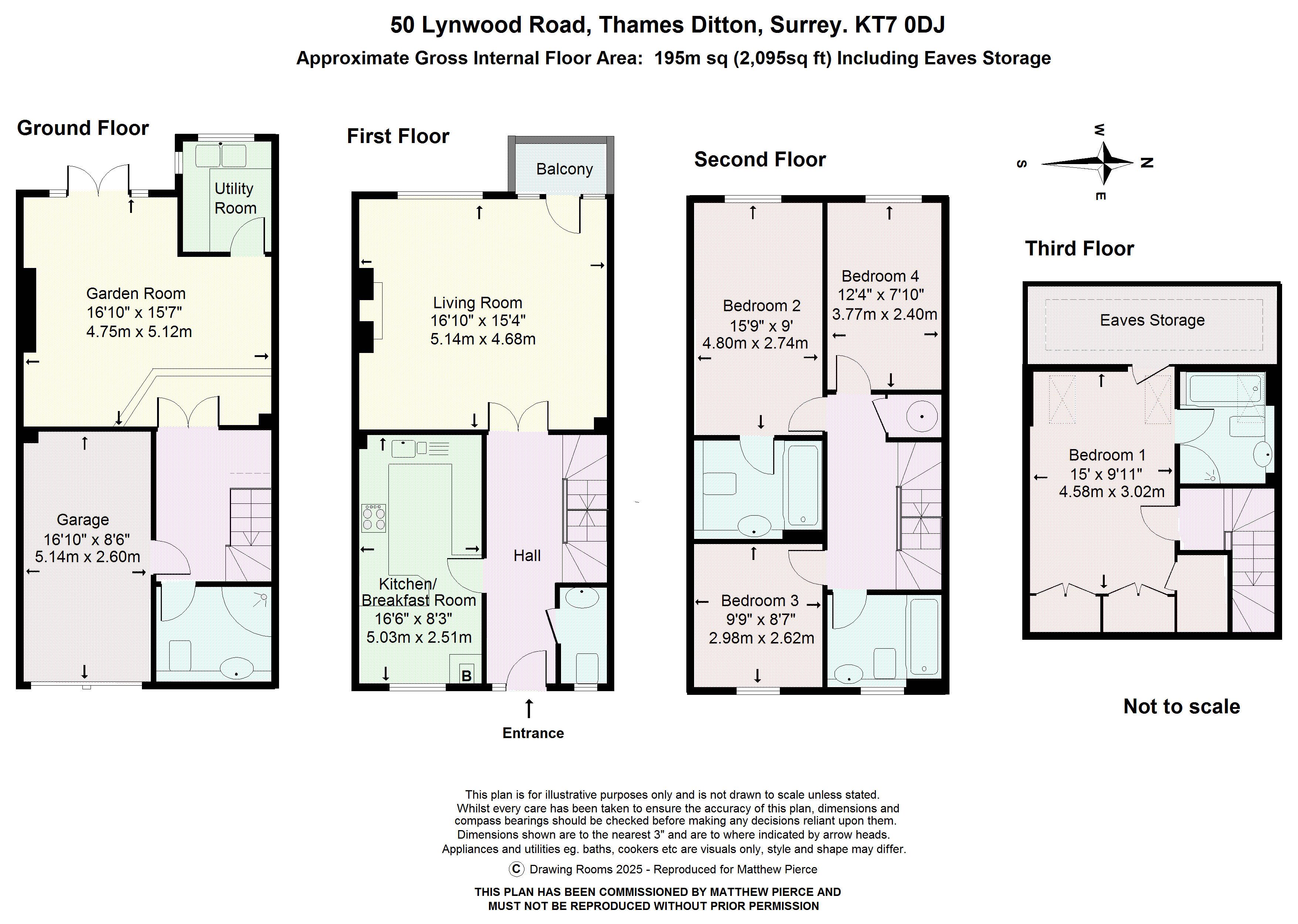 Floorplans For Lynwood Road, Thames Ditton