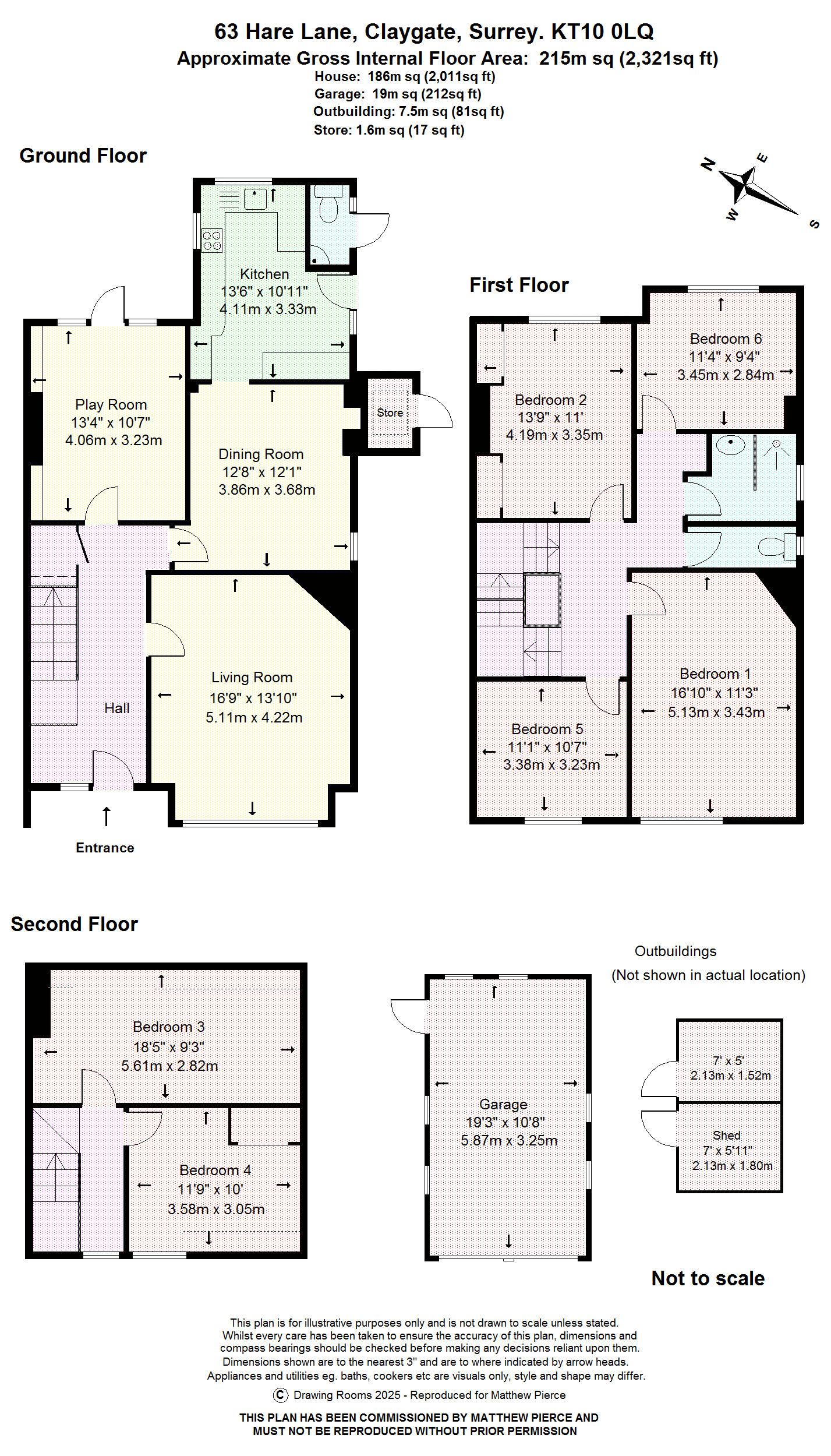Floorplans For Hare Lane, Esher