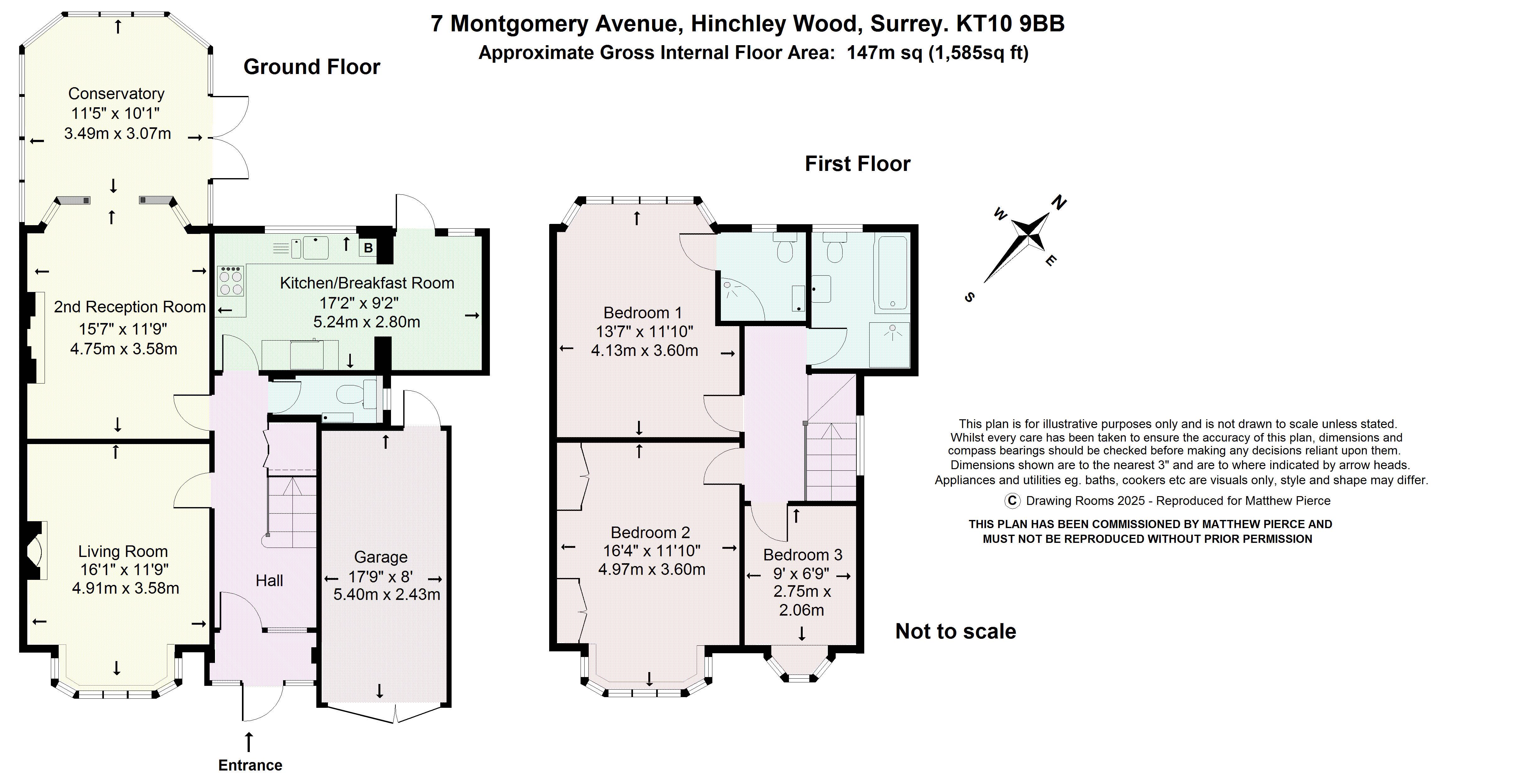 Floorplans For Montgomery Avenue, Esher