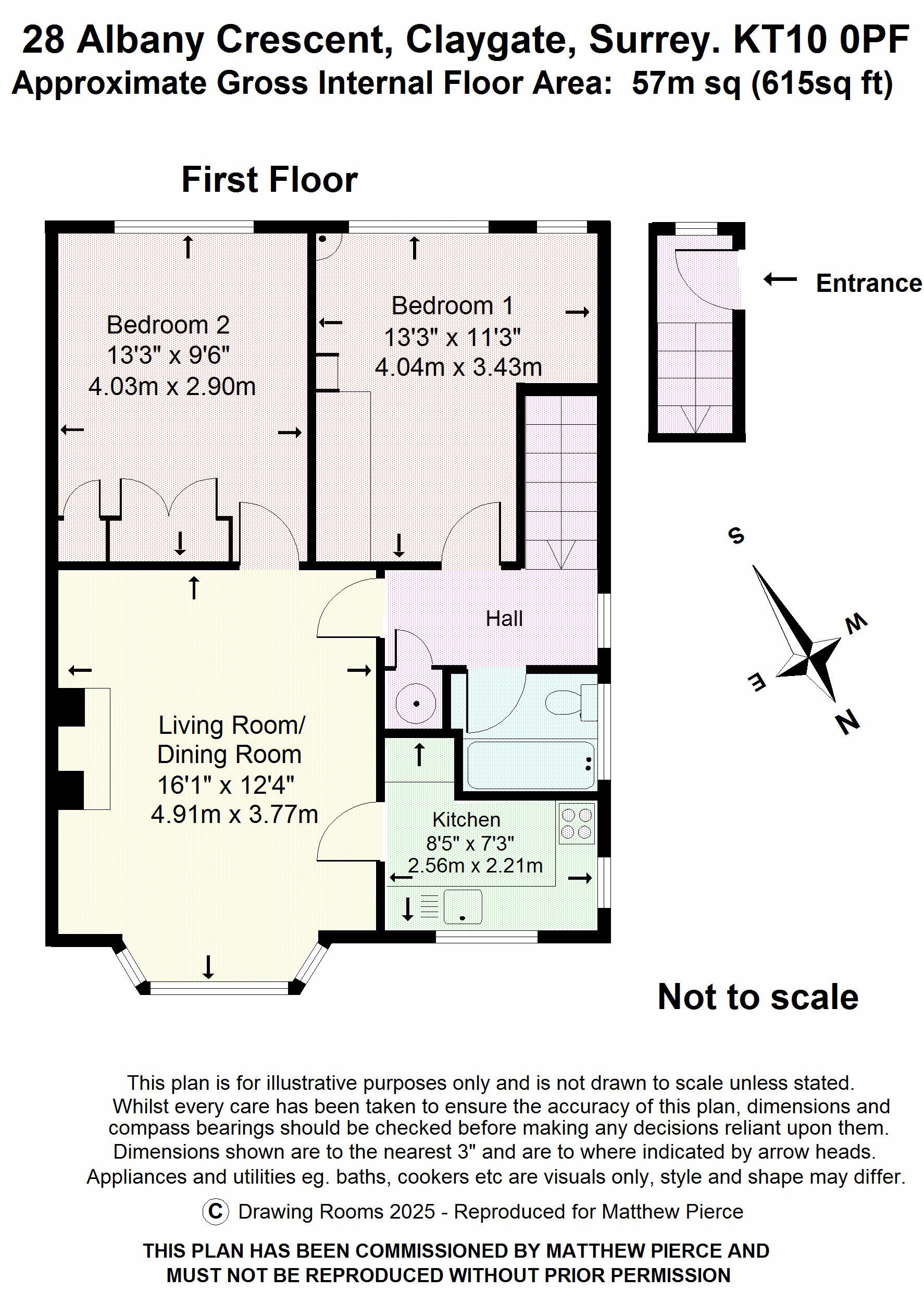Floorplans For Albany Crescent, Esher
