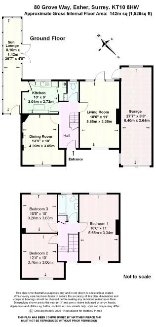 Floorplans For Grove Way, Esher