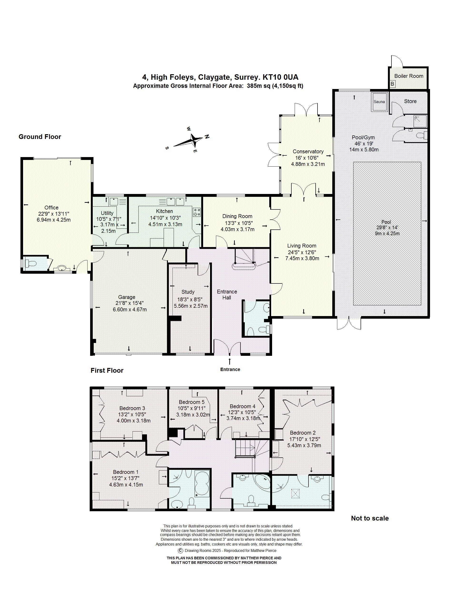 Floorplans For High Foleys, Esher