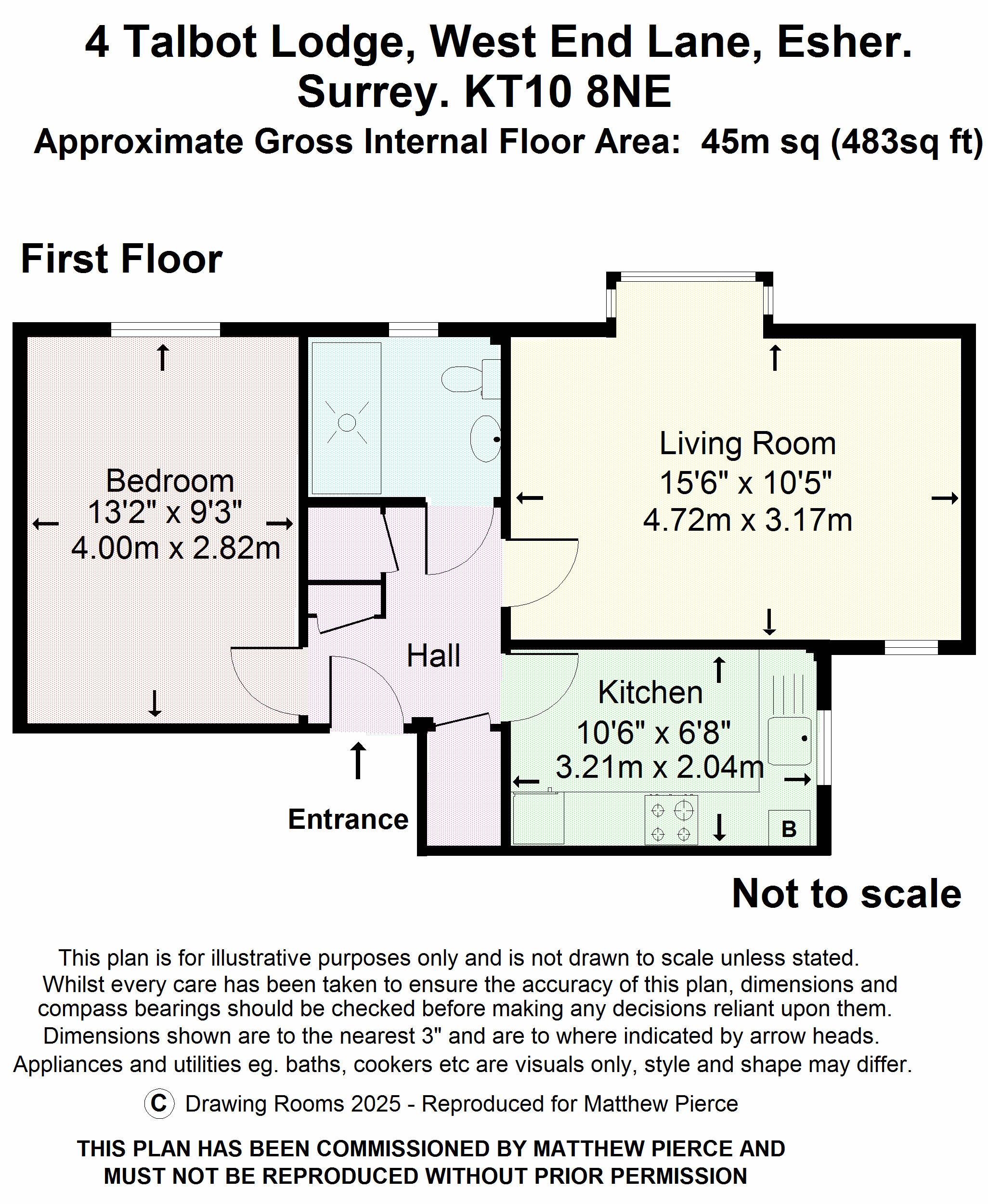 Floorplans For Talbot Lodge, West End Lane, Esher - Retirement Flat