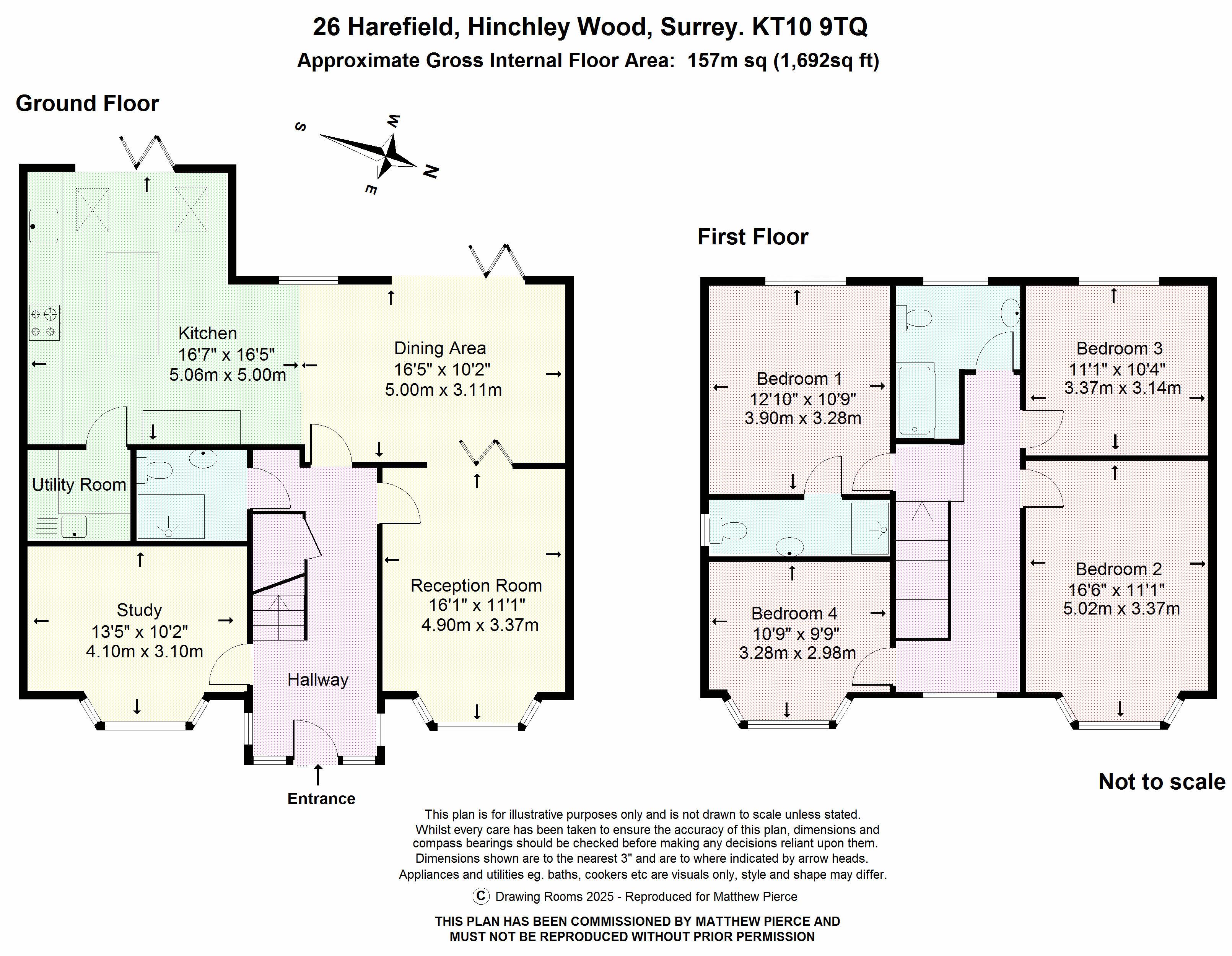 Floorplans For Harefield, Esher