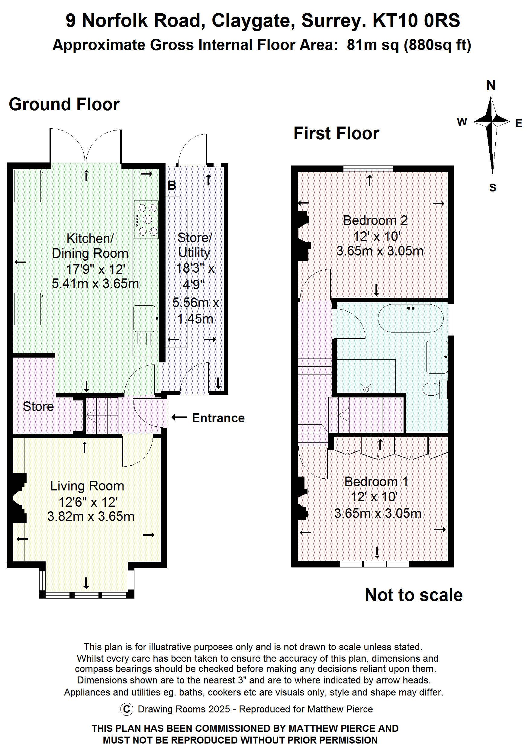 Floorplans For Norfolk Road, Esher