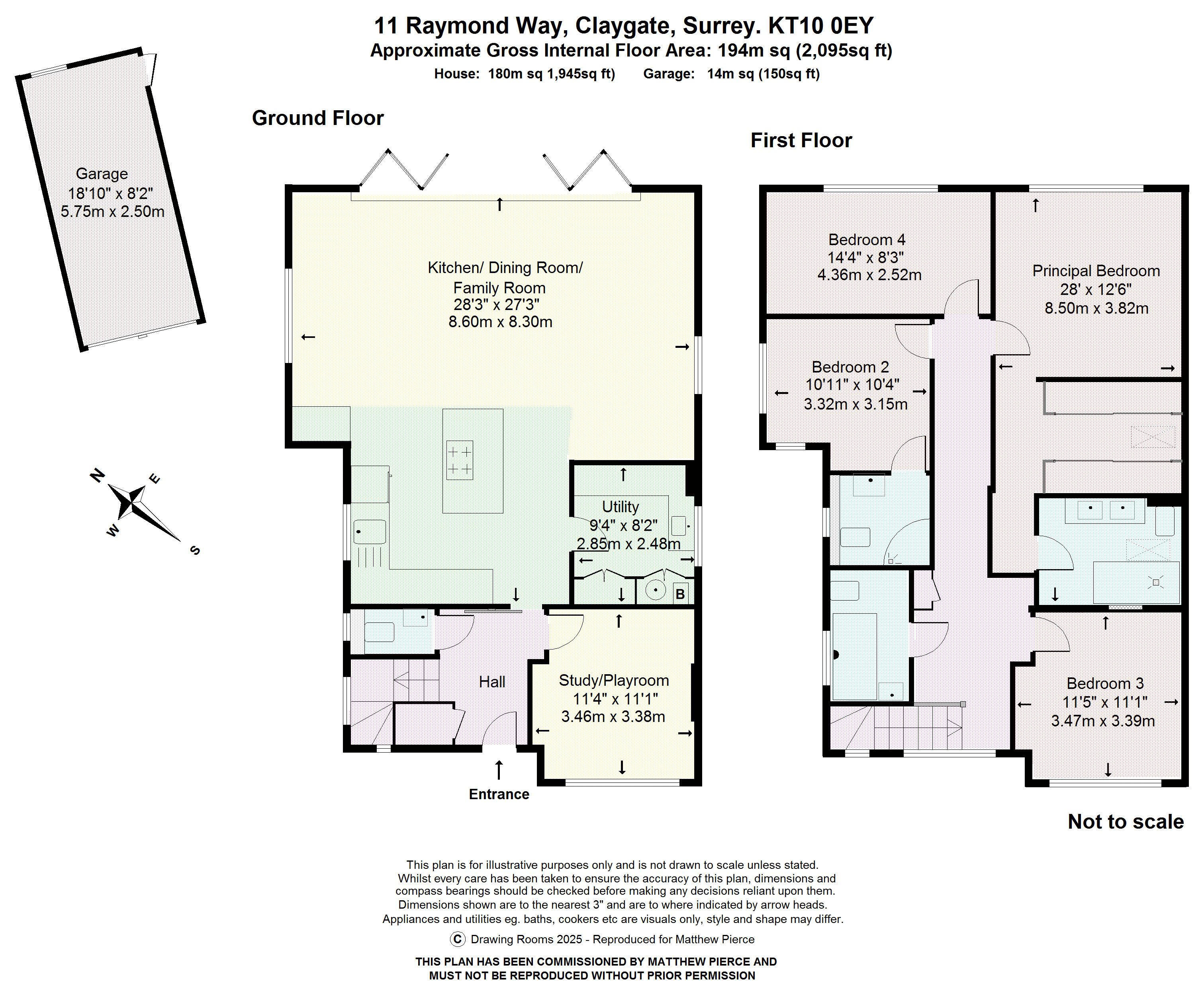 Floorplans For Raymond Way, Esher