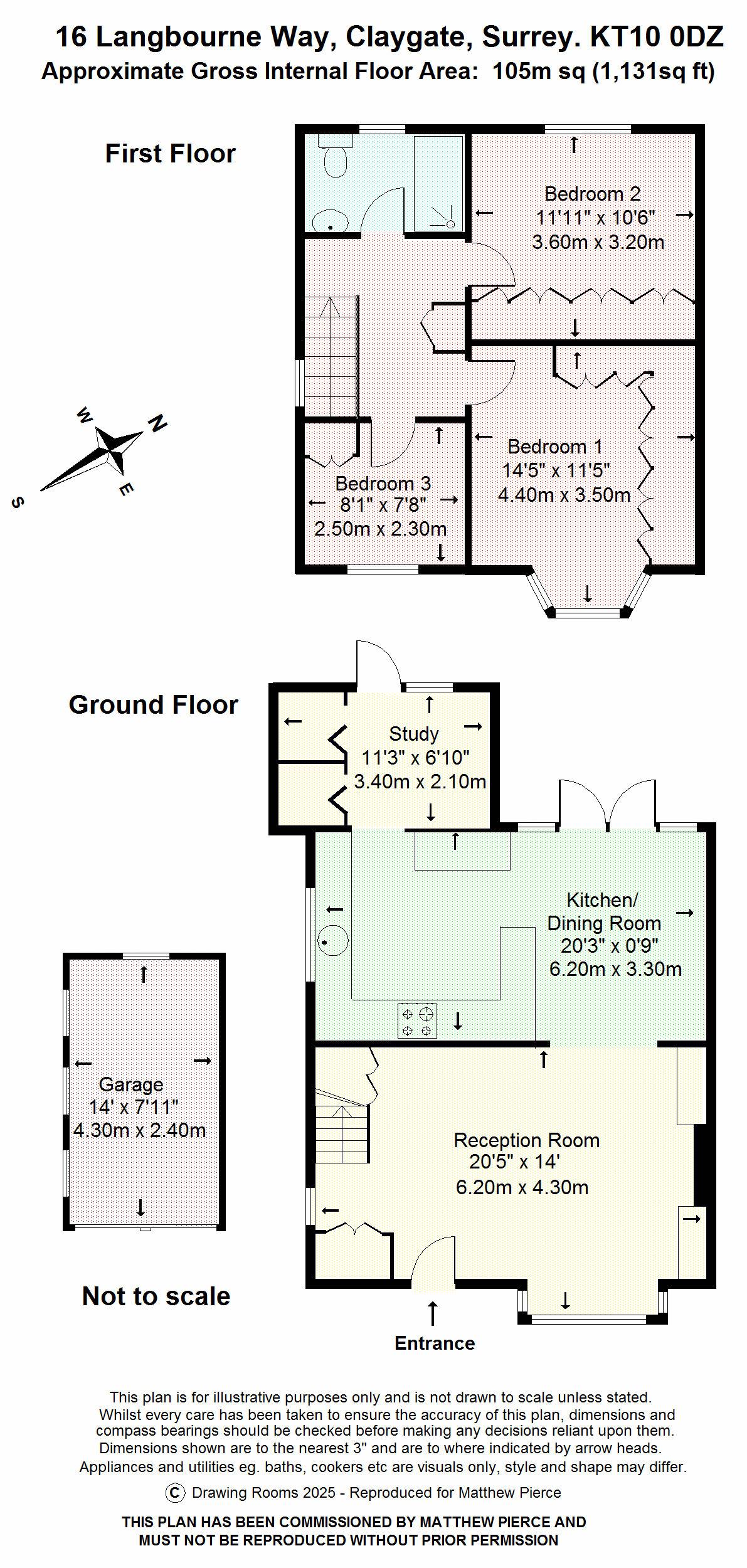 Floorplans For Langbourne Way, Esher
