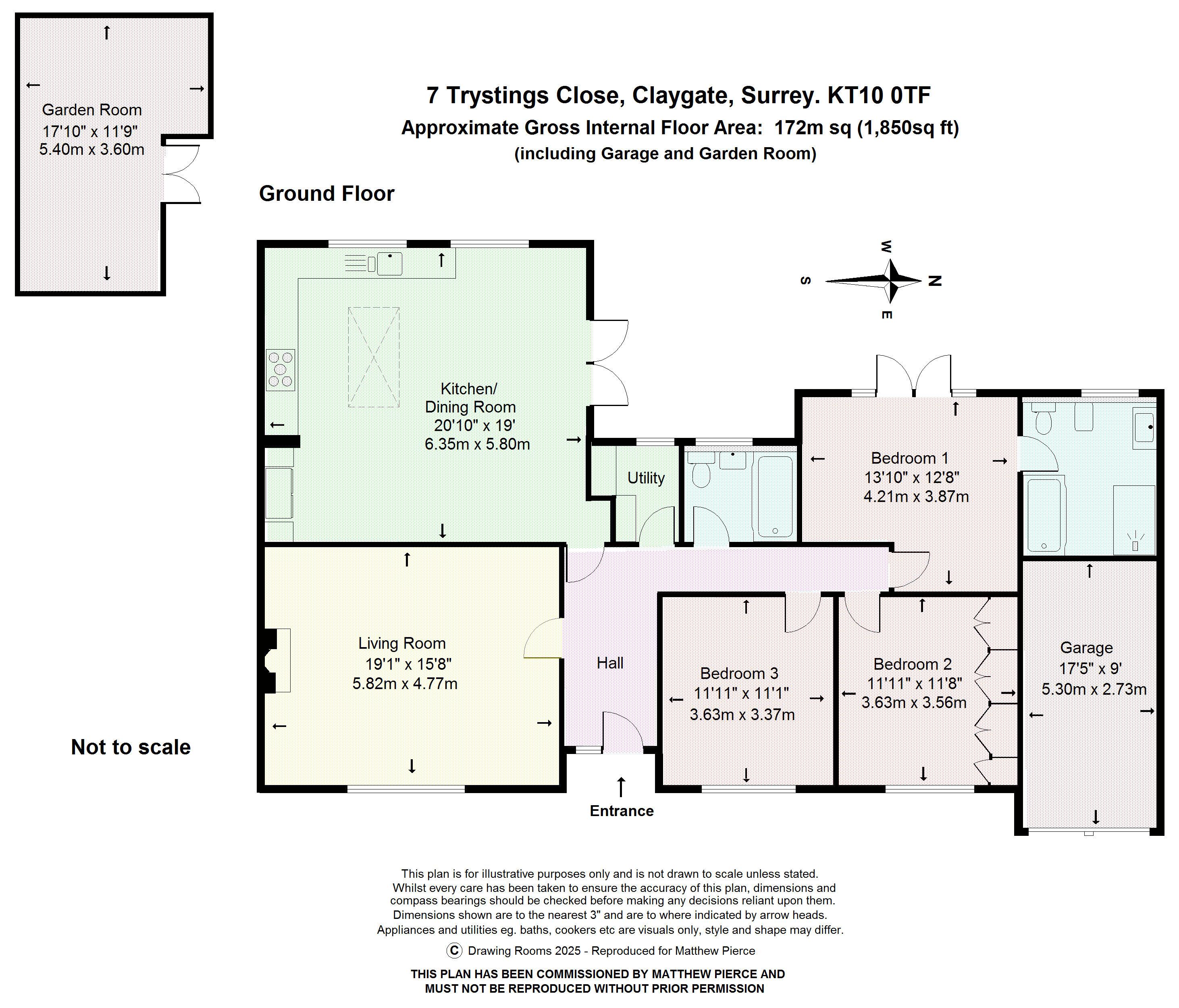 Floorplans For Trystings Close, Esher