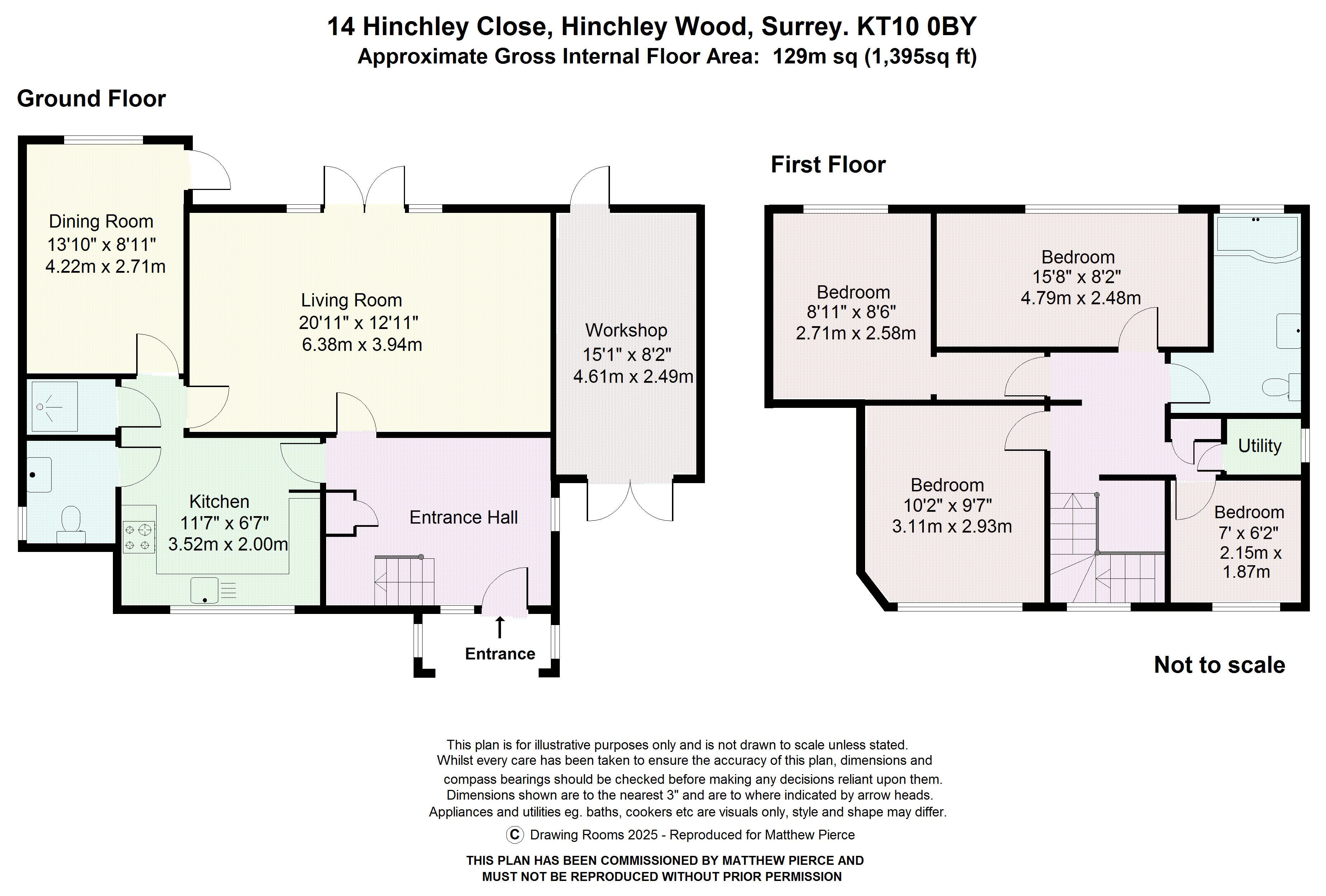 Floorplans For Hinchley Close, Esher