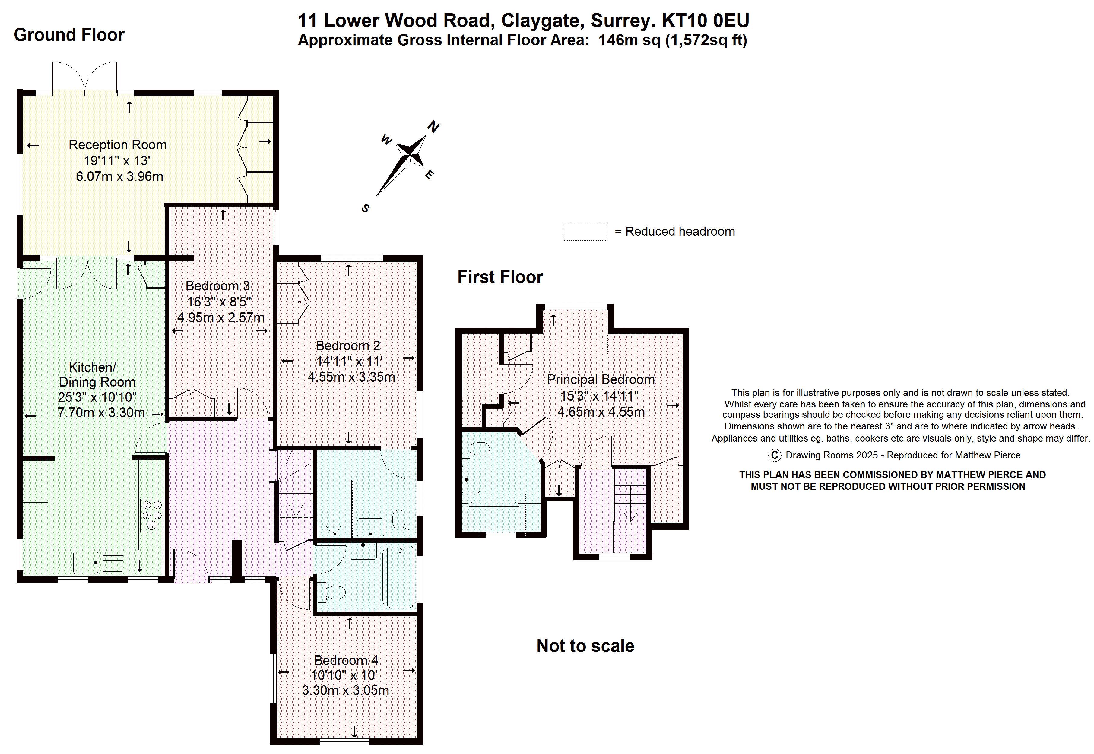 Floorplans For Lower Wood Road, Esher