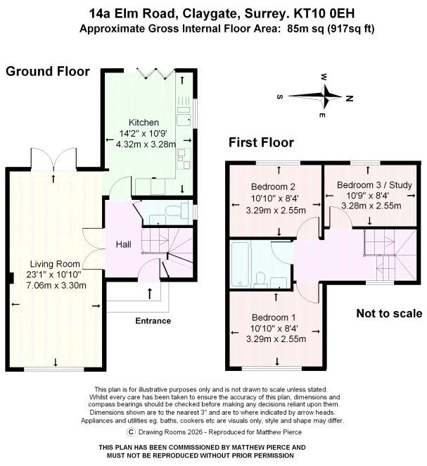 Floorplans For Elm Road, Esher