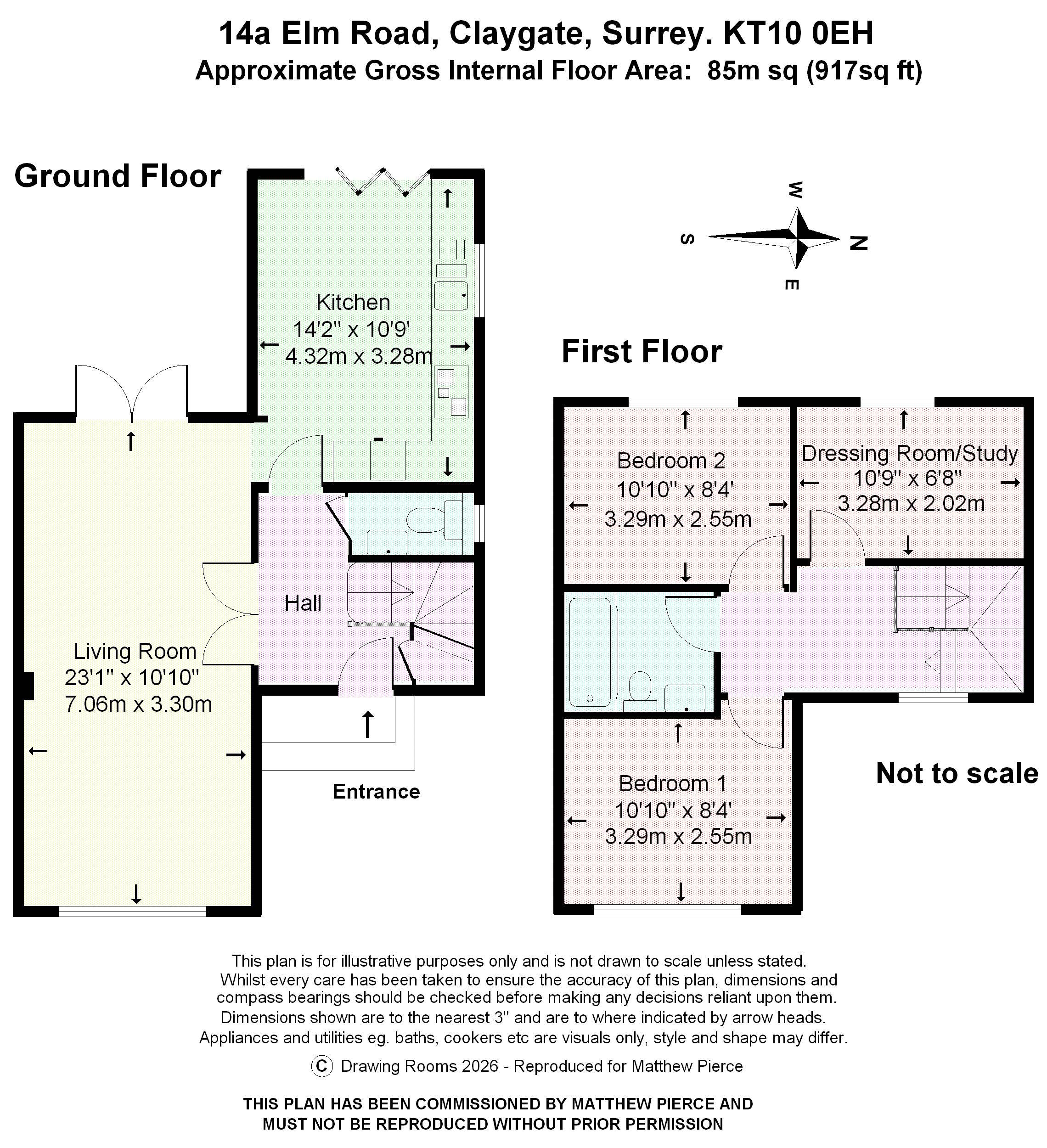 Floorplans For Elm Road, Claygate