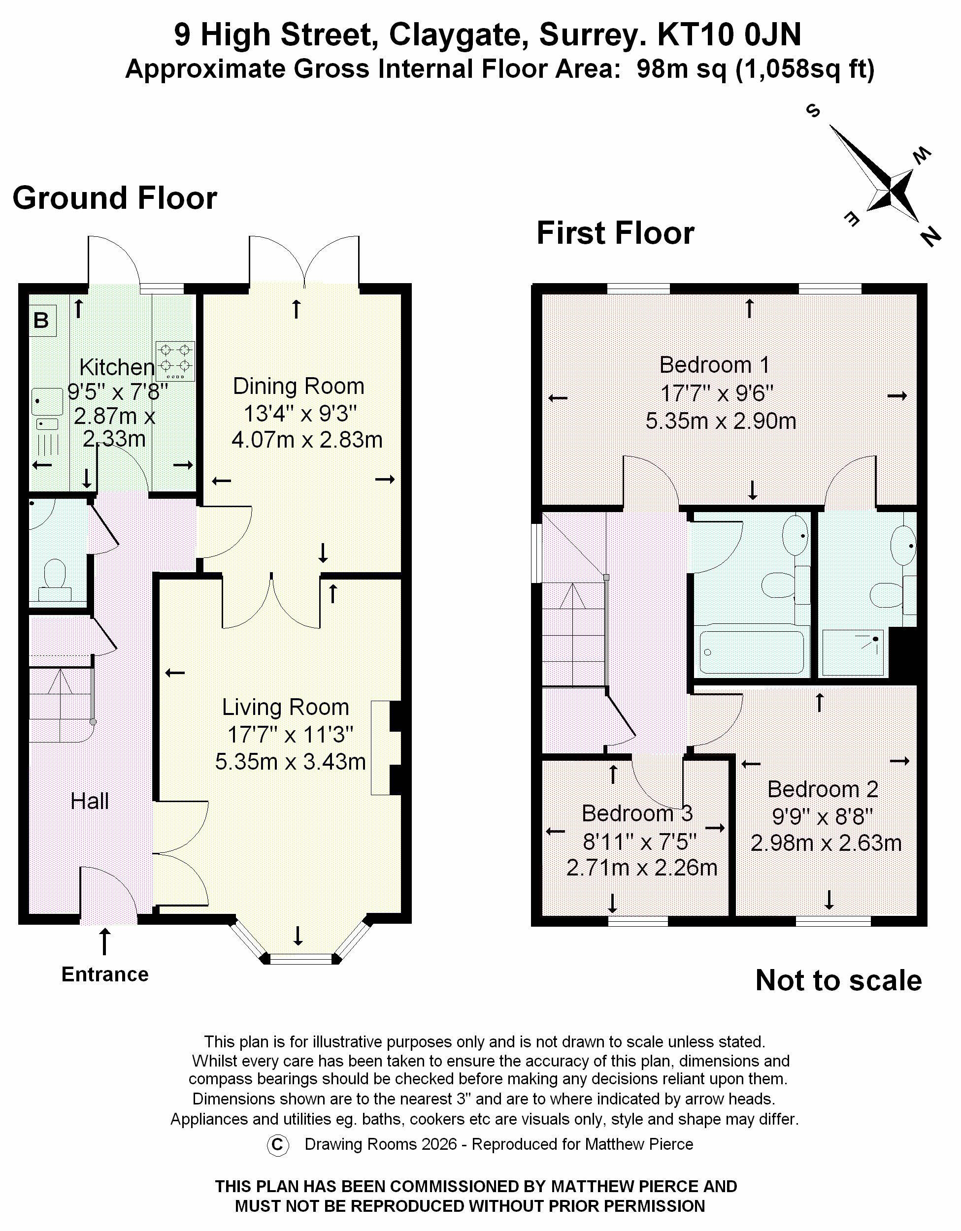 Floorplans For High Street, Esher