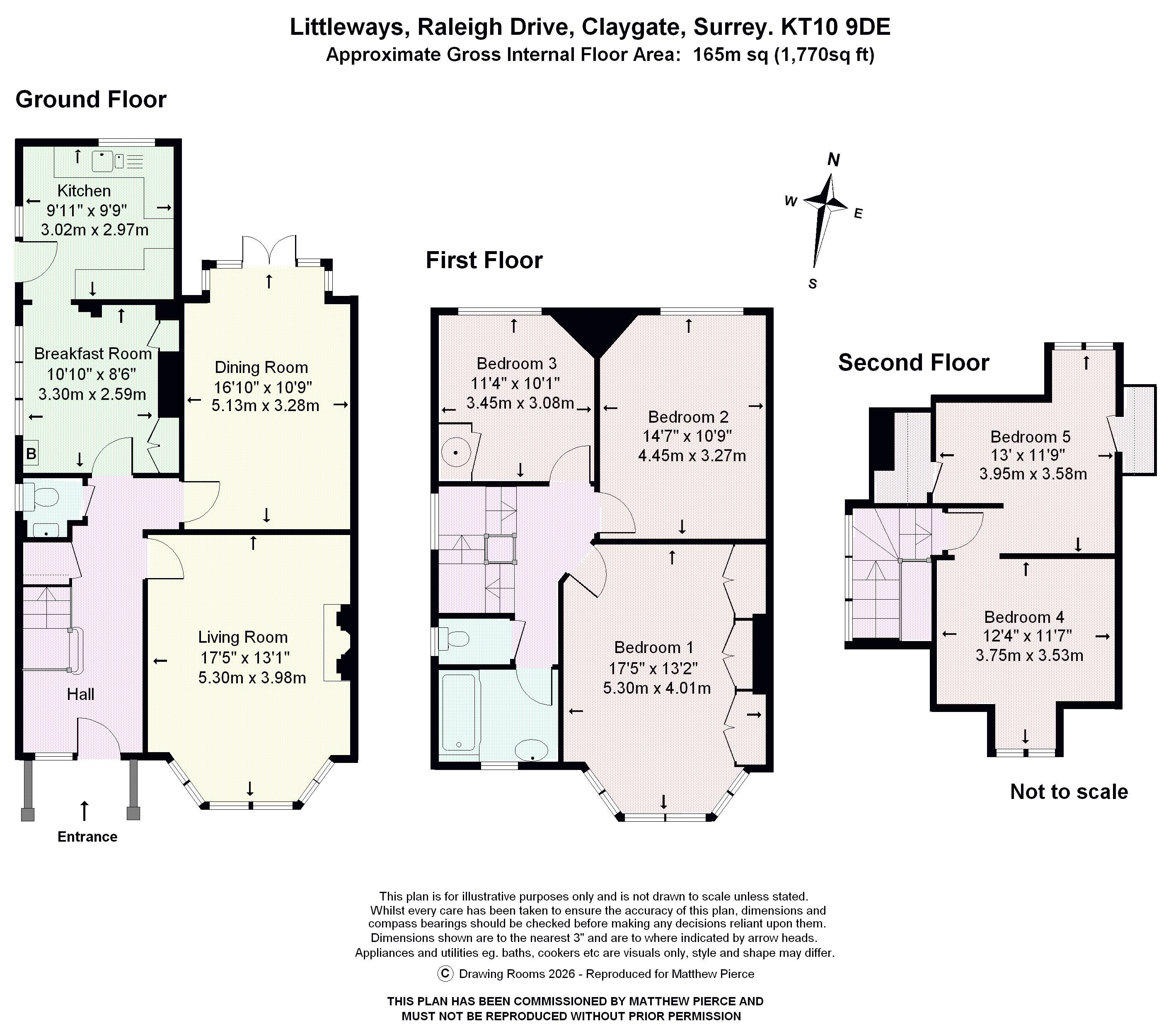 Floorplans For Raleigh Drive, Esher