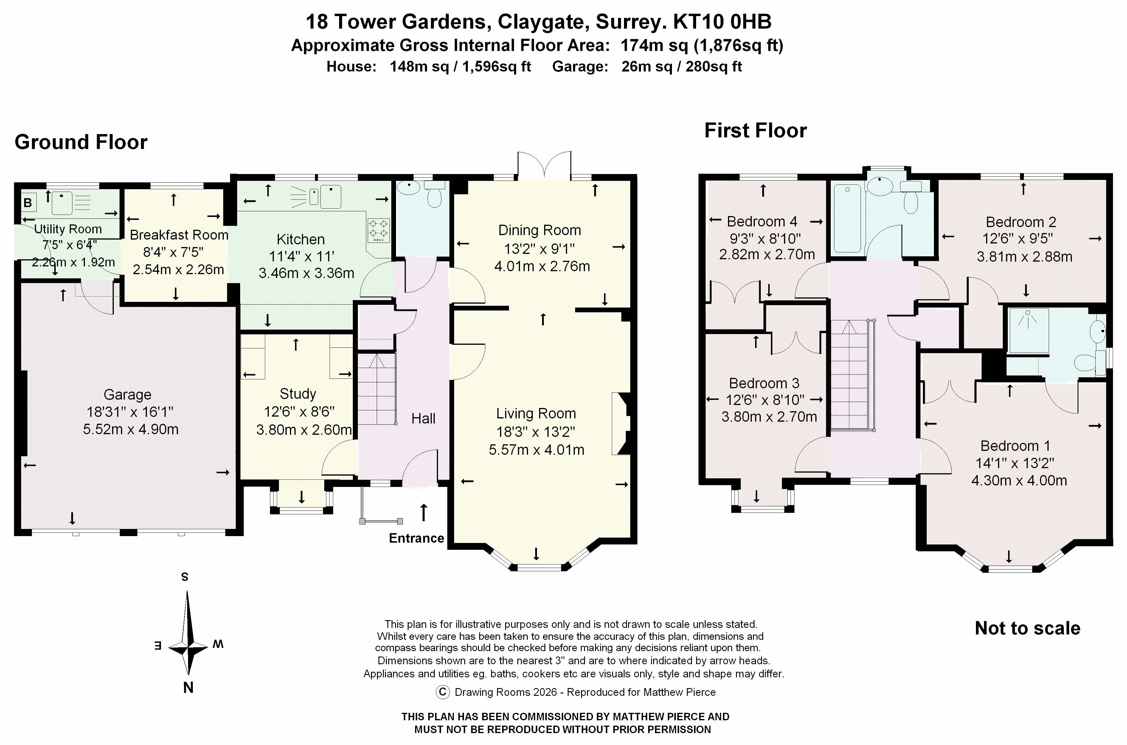 Floorplans For Tower Gardens, Esher