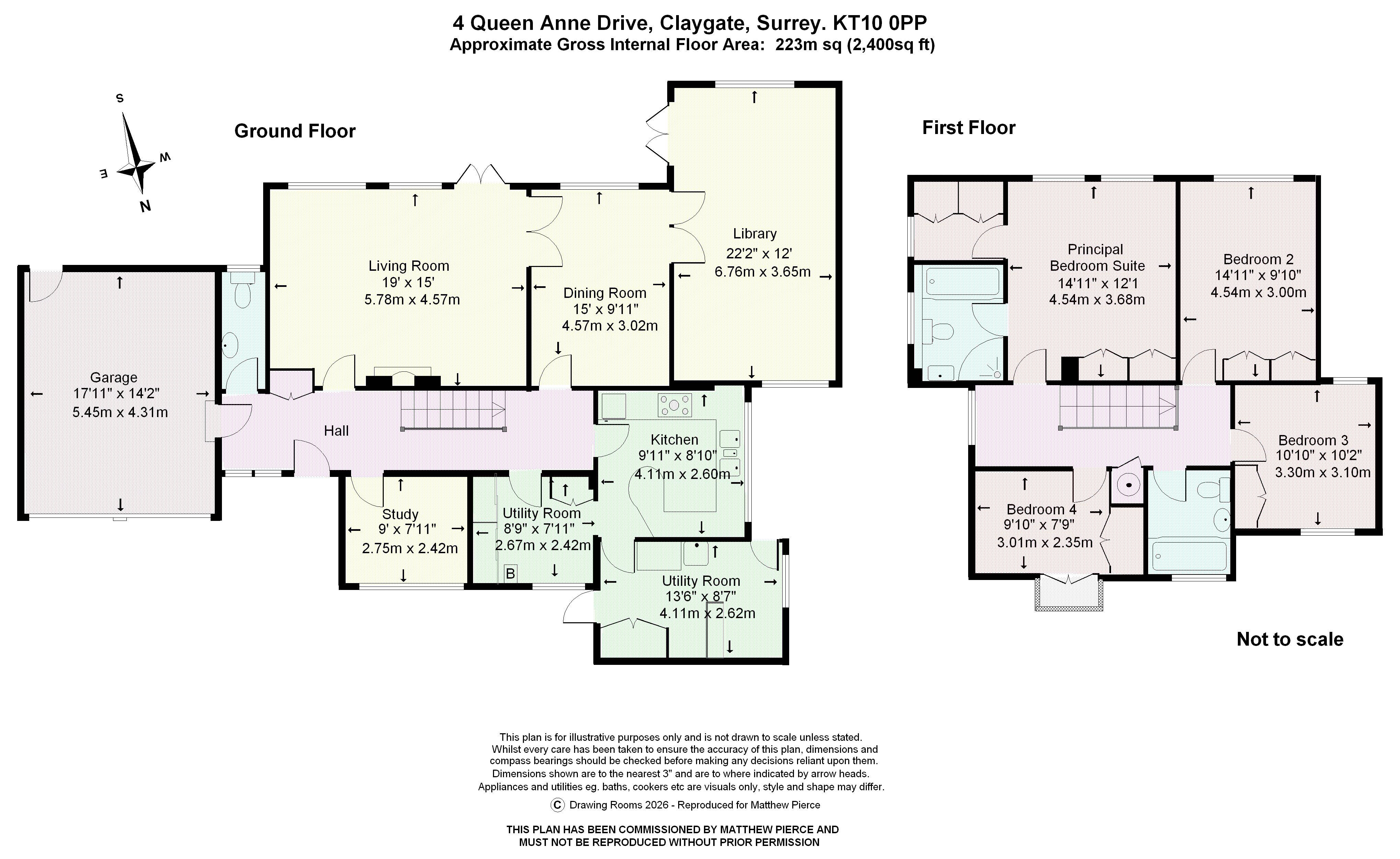 Floorplans For Queen Anne Drive, Esher