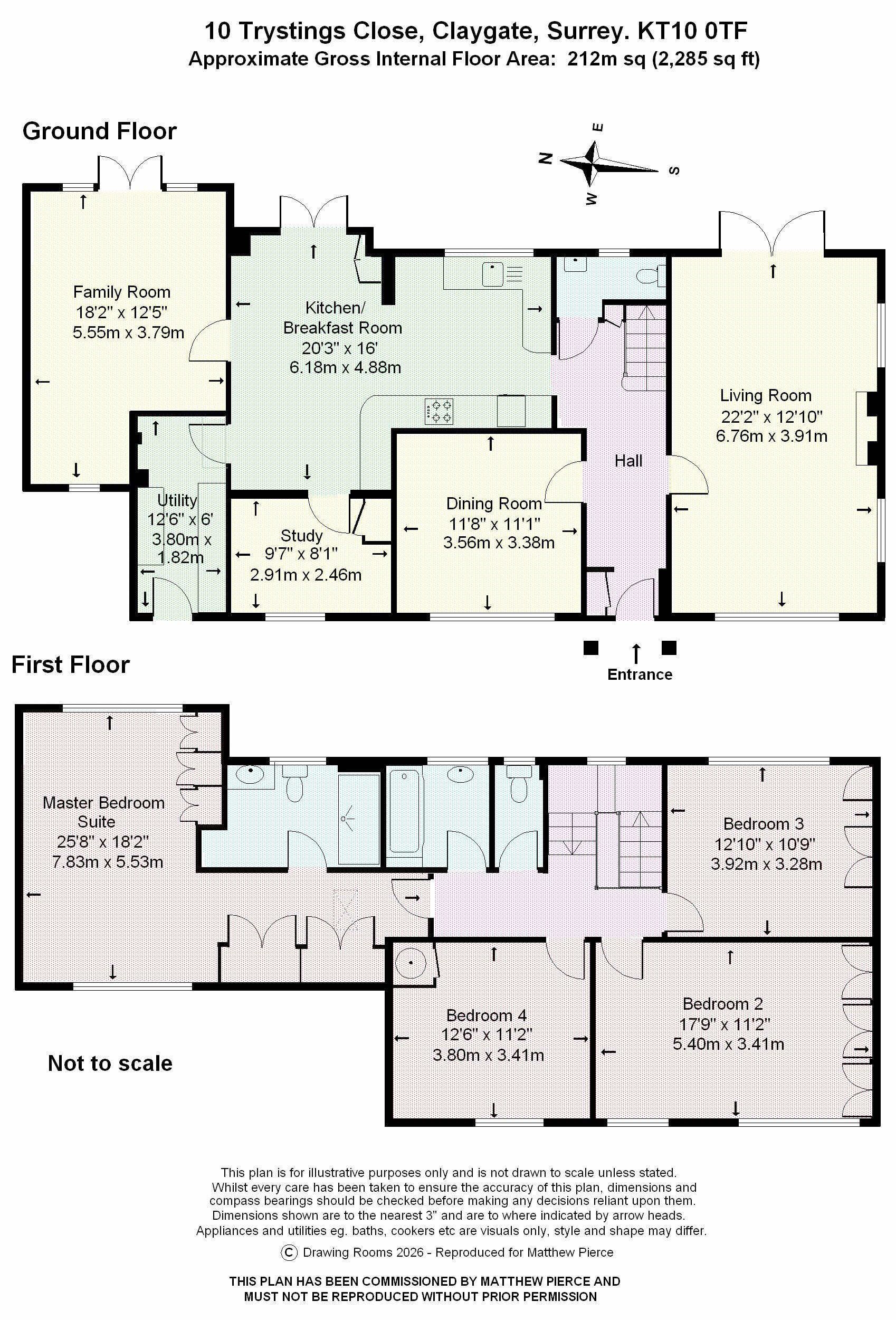 Floorplans For Trystings Close, Claygate