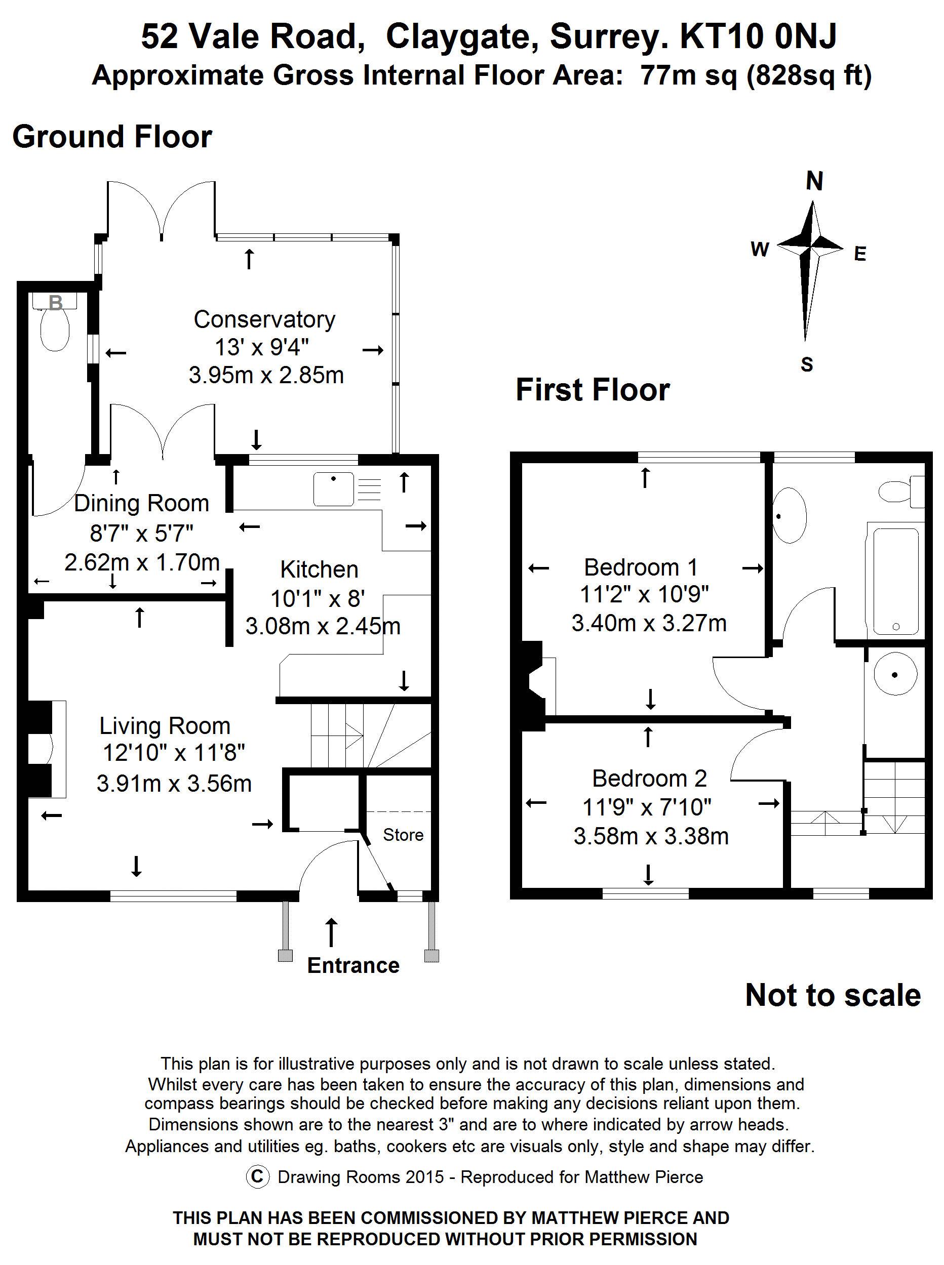 Floorplans For Vale Road, Claygate